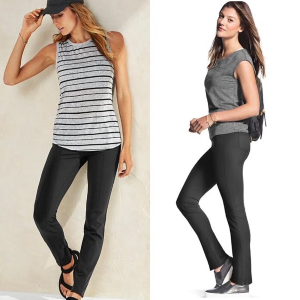 Athleta Metro Skinny Pants Black Yoga Pants H1